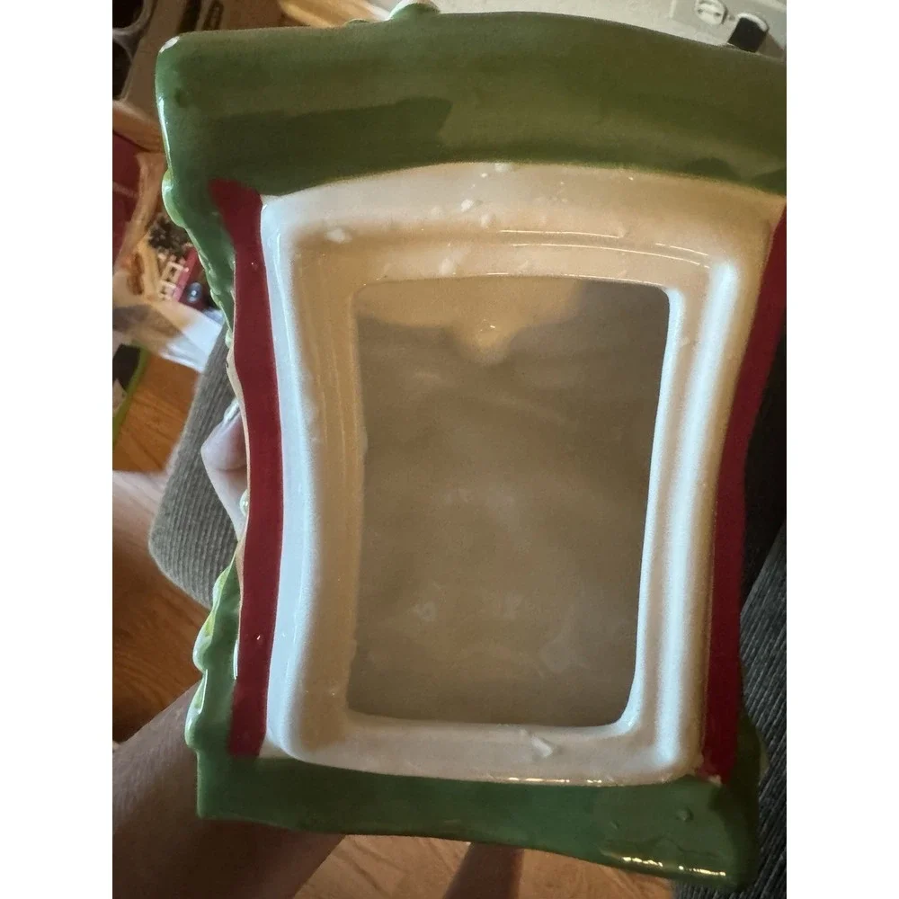 Harry & David Santa's Workshop Ceramic Cookie Jar Holiday Christmas Kitchen